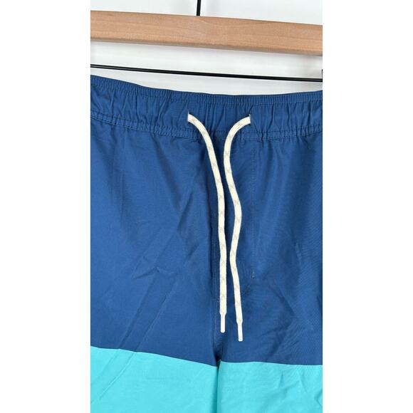 Trinity Coast Mens Blue Colorblock Swim Trunks 9" Drawstring Waist Size 2XL NWT - Picture 4 of 10